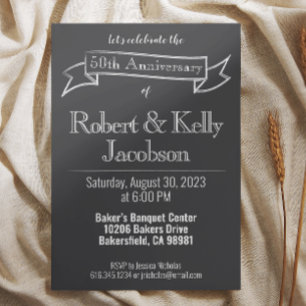 50th Wedding Anniversary Party Invitation