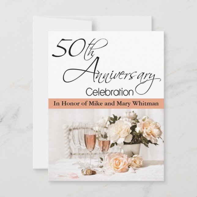 50th Wedding Anniversary Party Invitation (Front)
