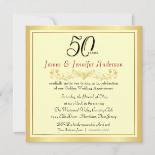 50th Wedding Anniversary Party Invitations
