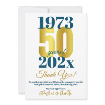 50th Wedding Anniversary Party Thank You