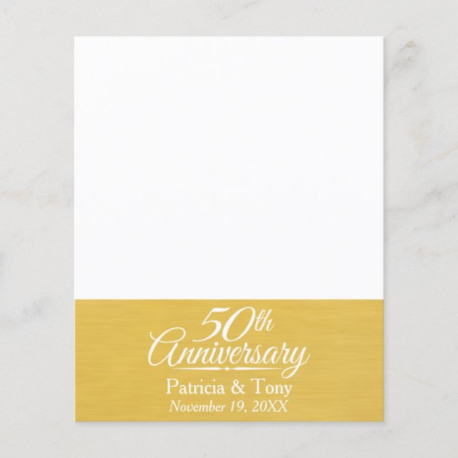50th Wedding Anniversary Personalized Golden (Front)