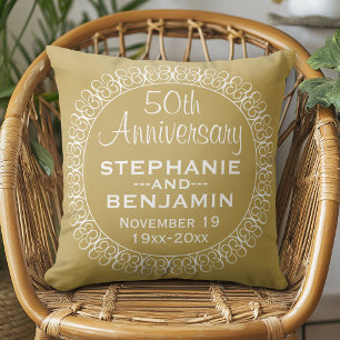 50th Wedding Anniversary Personalized Throw Pillow