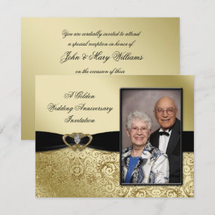 50th Wedding Anniversary Photo 4.25x5.5 Invitation