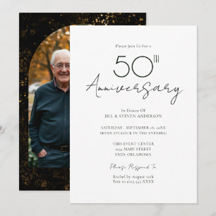 50th Wedding Anniversary Photo Invitation