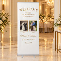 50th Wedding Anniversary Photo Retractable Banner