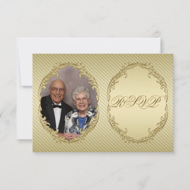 50th Wedding Anniversary Photo RSVP Card (Front)