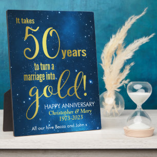 50th Wedding Anniversary Plaque