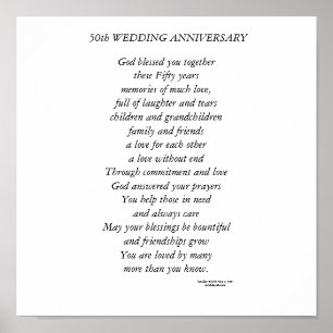 50th Wedding Anniversary Poster