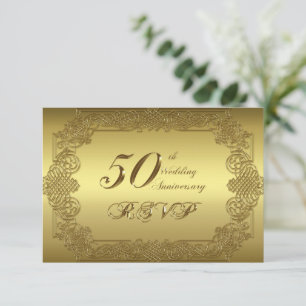 50th Wedding Anniversary RSVP Card