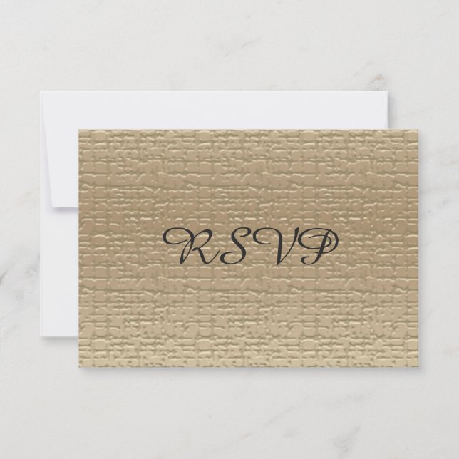 50th Wedding Anniversary RSVP Cards, Gold (Front)