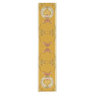 50th Wedding Anniversary  Short Table Runner