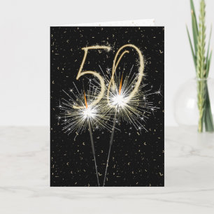50th wedding anniversary sparklers card