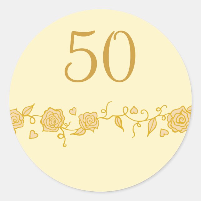 50th Wedding Anniversary Stickers (Front)