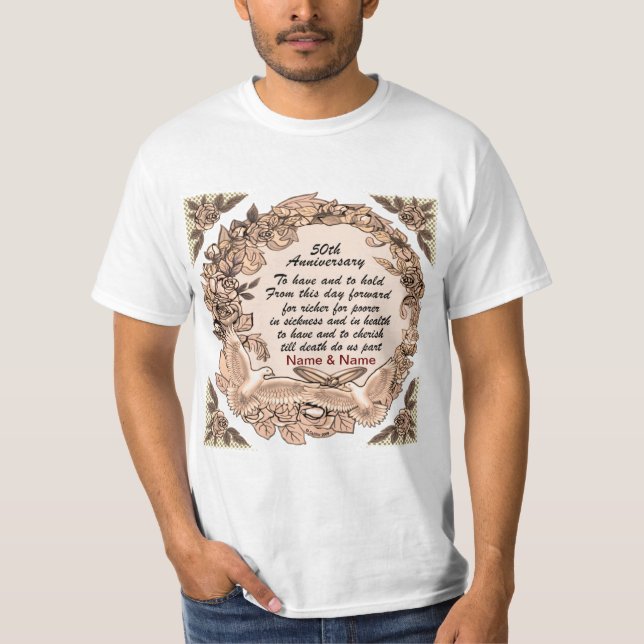 50th Wedding Anniversary  t-shirt (Front)