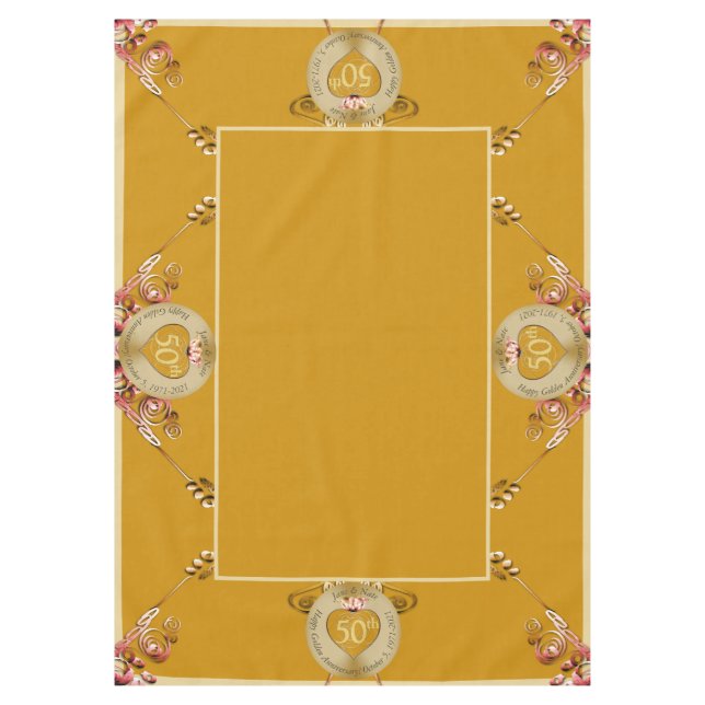 50th Wedding Anniversary Tablecloth (Front)