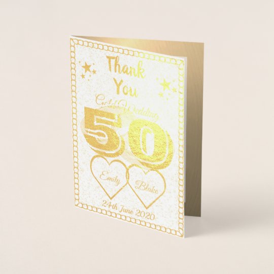 50th Wedding Anniversary Thank You Cards Zazzle.ca