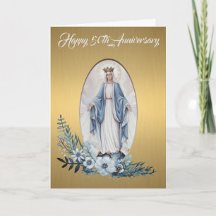 50th Wedding Anniversary   Virgin Mary  Gold Card