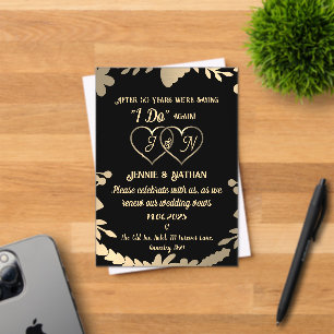 50th Wedding Anniversary Vows Renewal Acrylic Invitations