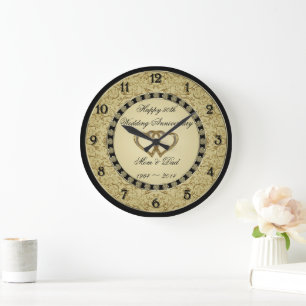 50th Wedding Anniversary Wall Clock