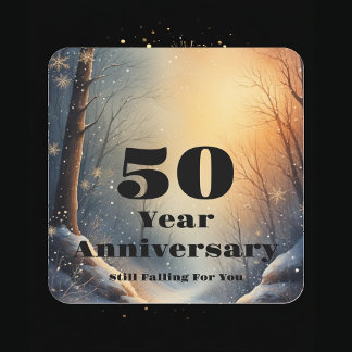 50th Year Anniversary Still Falling For You Bond  Square Sticker