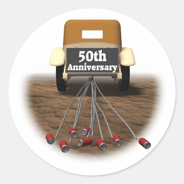 50thanniversaryt-shirts3 classic round sticker (Front)