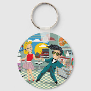 50ties rock & roll  sleutelhanger keychain