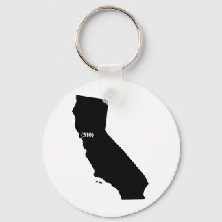 510 Area Code, California, Bay Area Keychain
