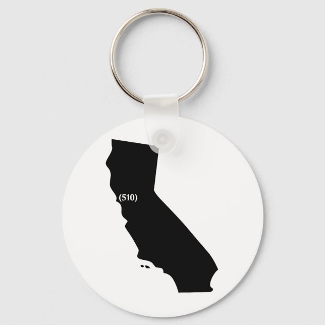 510 Area Code, California, Bay Area Keychain (Front)