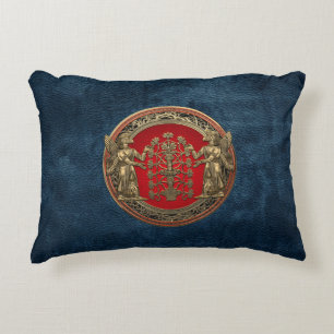 [510] Two Gold Ninurtas with Tree of Life Accent Pillow