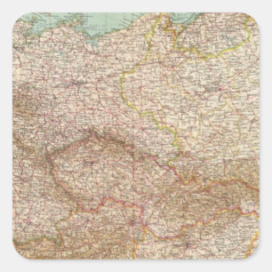5152 Germany, Poland, Czechoslovakia Square Sticker