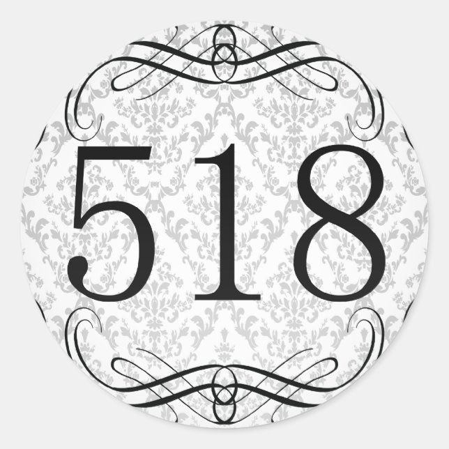 518 Area Code Classic Round Sticker (Front)