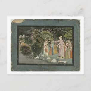 51.207/28 Nanda asking Radha to escort Krishna hom Postcard