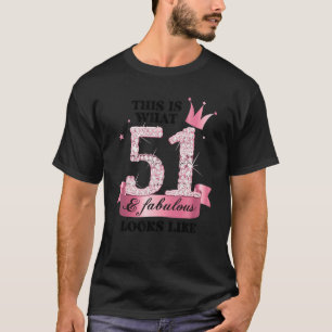 51 & Fabulous I Pink White Party Group Candid Phot T-Shirt