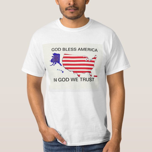 51 STAR FLAG/MAP of USA T-Shirt (Front)