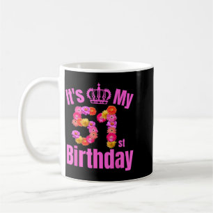 51 Year Old Birthday Women Flower 51st Birthday Coffee Mug