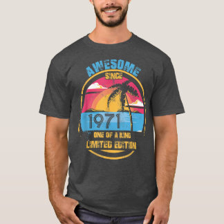 51 Year Old Vintage Awesome Since 1971 51st Birthd T-Shirt