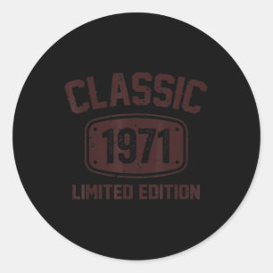 51 Years Old  1971 Limited Edition 51th Birthday  Classic Round Sticker