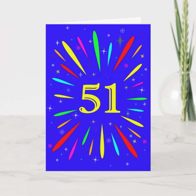 51e carte d'explosion d'anniversaire (Devant)
