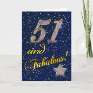 51e fête d'anniversaire Invitation