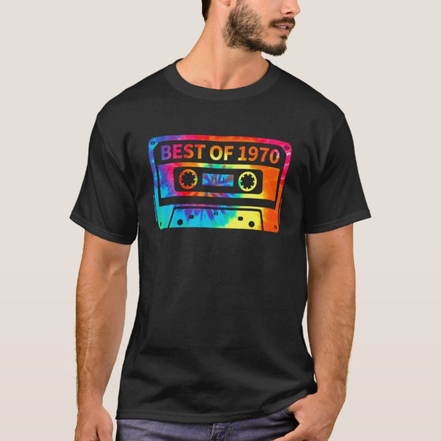51St Birthday 51 Years Old Tie Dye Best 1970 Casse T-Shirt (Front)