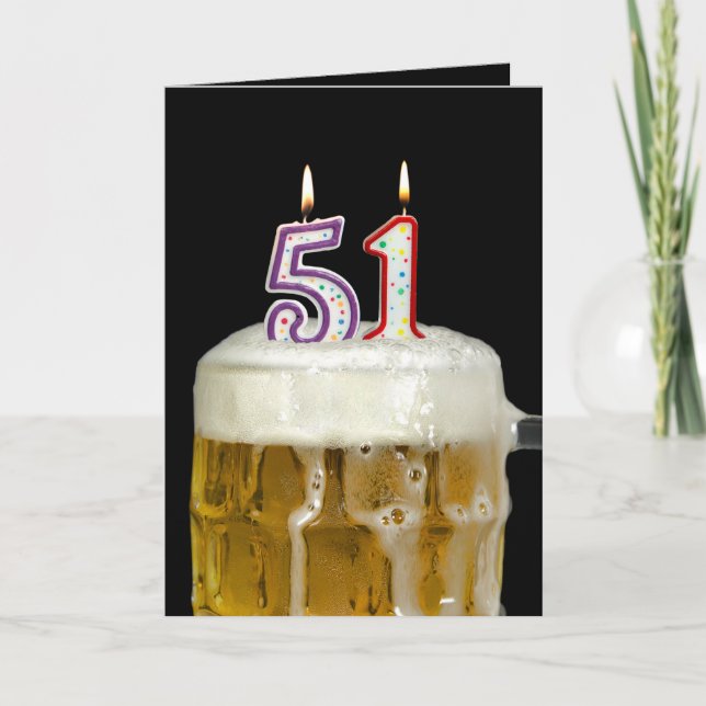 51st Birthday Beer Card (Front)