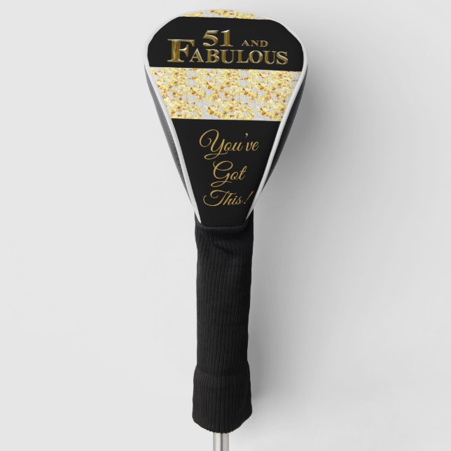51st Birthday  Golf Head Cover (Front)