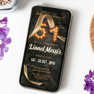 51st Birthday Mobile Invitation