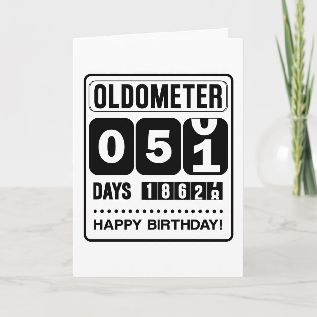 51st Birthday Oldometer Card (Front)