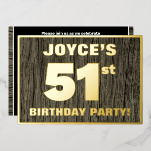 51st Birthday Party: Bold, Faux Wood Grain Pattern
