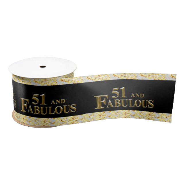 51st Birthday  Satin Ribbon (Spool)