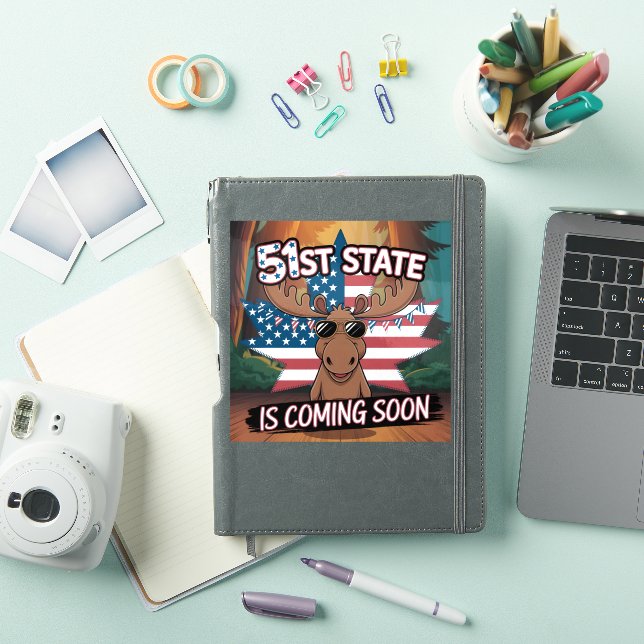 51st State Moose Sunglasses USA Flag Coming Soon (iPad Cover)