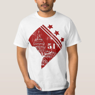 51st - State of Washington DC Flag Borderline T-Shirt