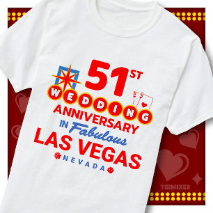 51st Wedding Anniversary Fabulous Las Vegas Couple T-Shirt