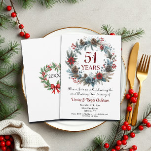 51st Wedding Anniversary Winter Invitation